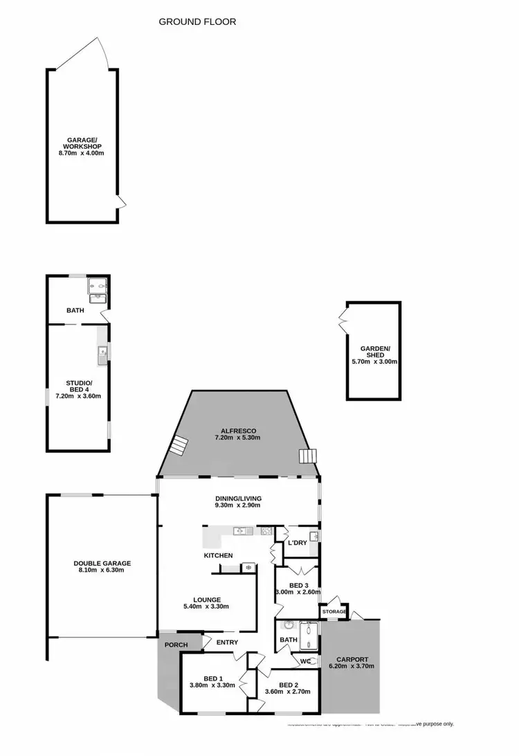 Floorplan of Homely house listing, 3 Mitchell Street, Ebden VIC 3691
