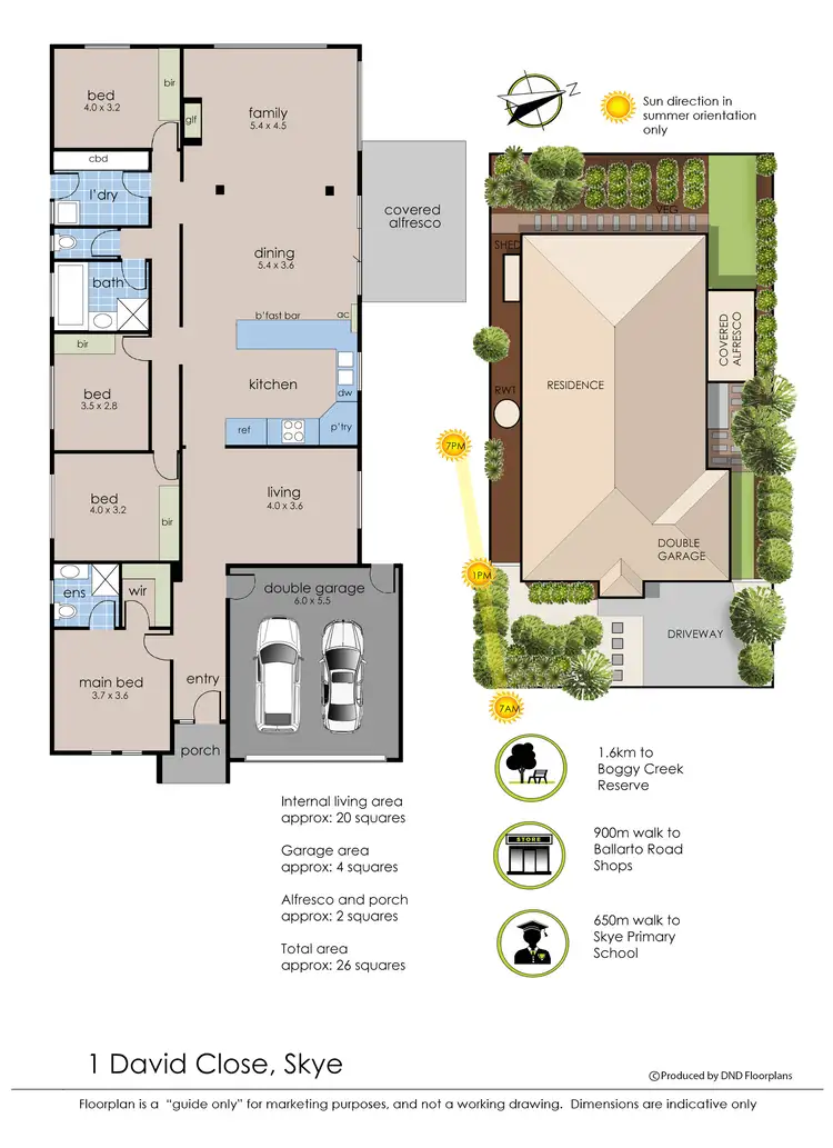 Floorplan of Homely house listing, 1 David Close, Skye VIC 3977