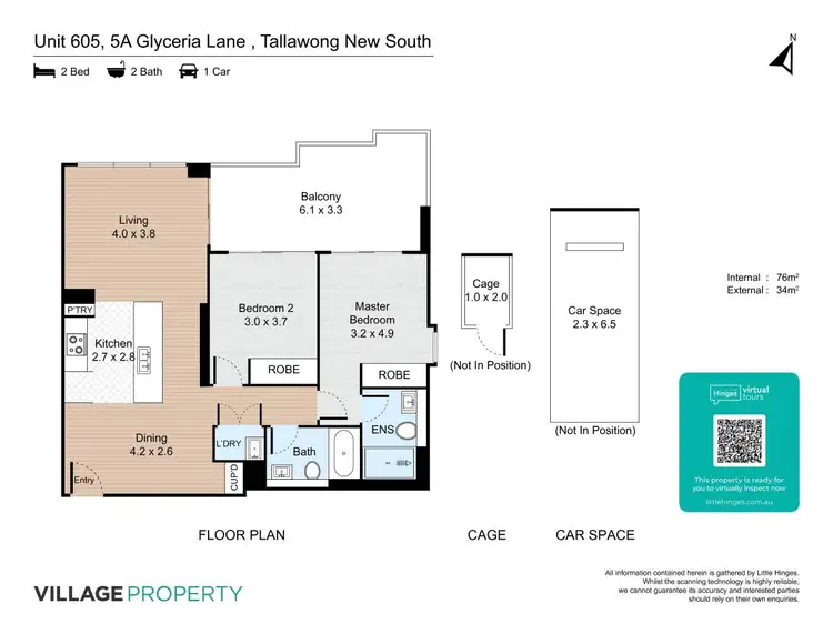 Floorplan of Homely apartment listing, 605/5A Glyceria Lane, Tallawong NSW 2762