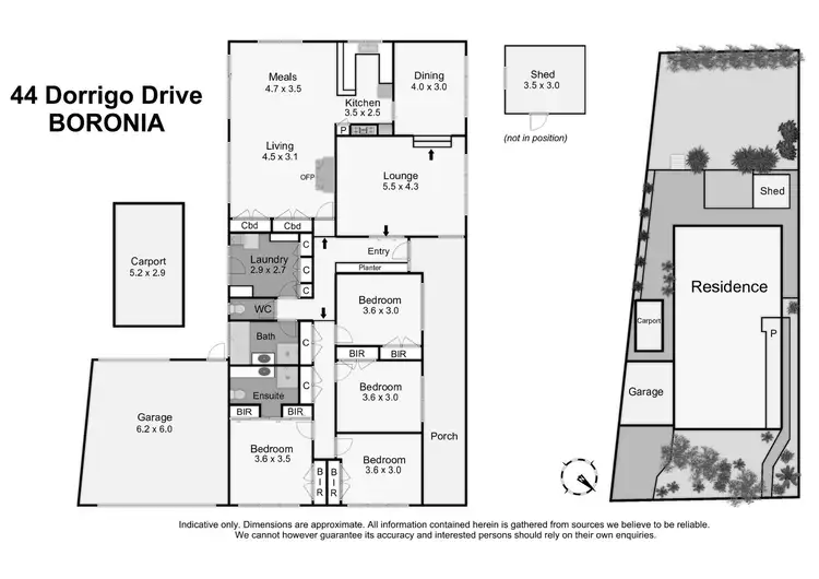 Floorplan of Homely house listing, 44 Dorrigo Drive, Boronia VIC 3155