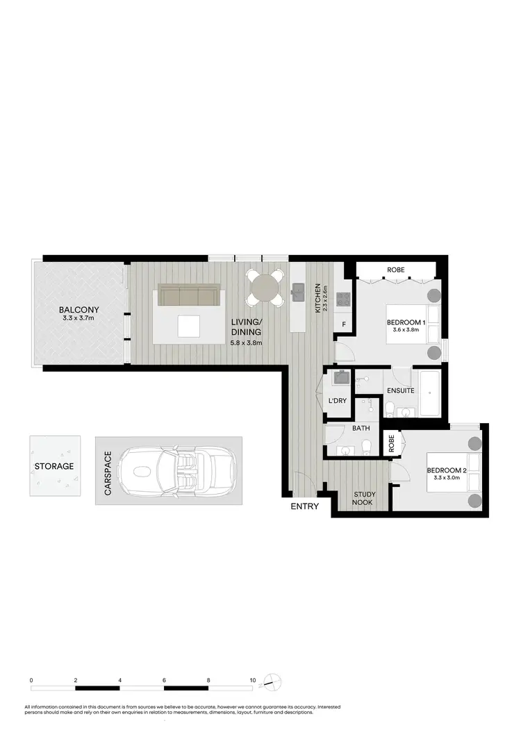 Floorplan of Homely apartment listing, 1106/2 Chester Street, Epping NSW 2121