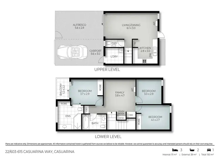 Floorplan of Homely apartment listing, 22/603-615 Casuarina Way, Casuarina NSW 2487