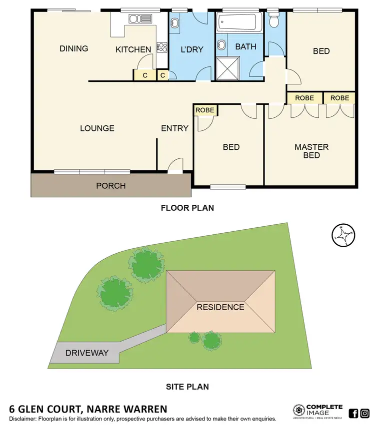Floorplan of Homely house listing, 6 Glen Court, Narre Warren VIC 3805