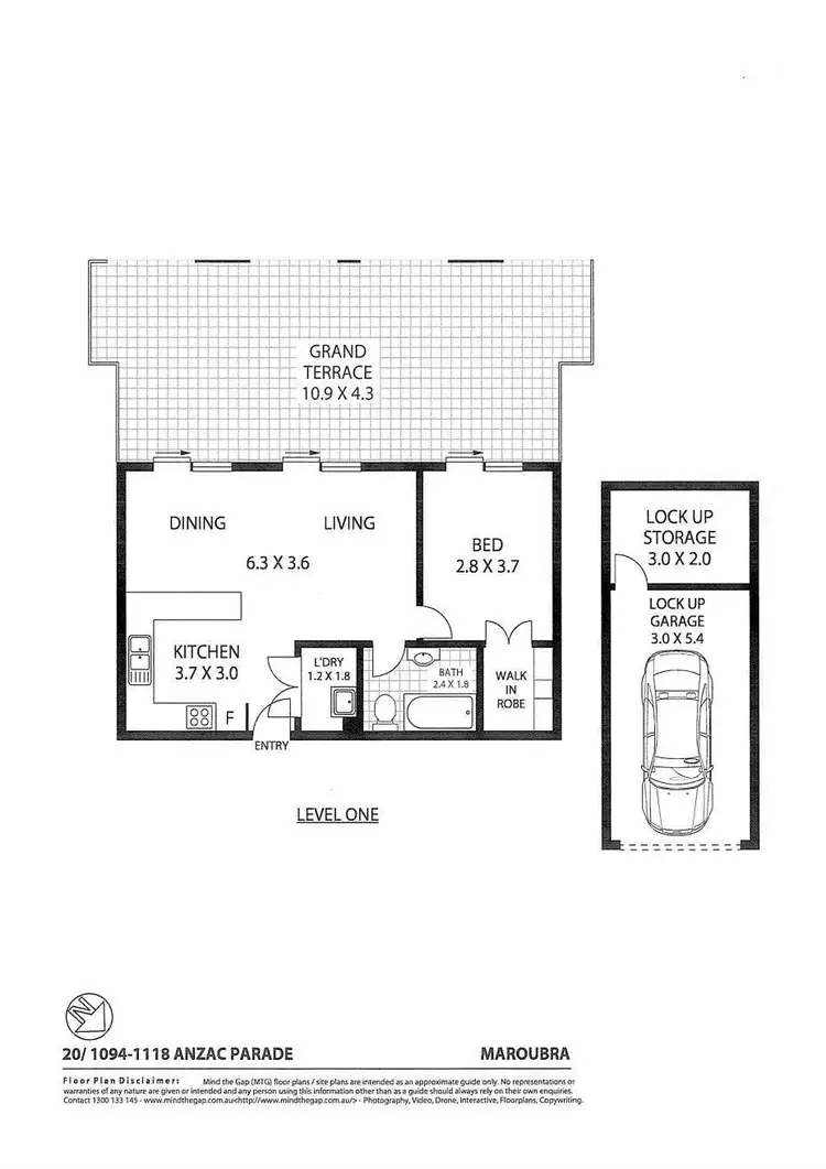Floorplan of Homely apartment listing, 20/1094-1118 Anzac Parade, Maroubra NSW 2035