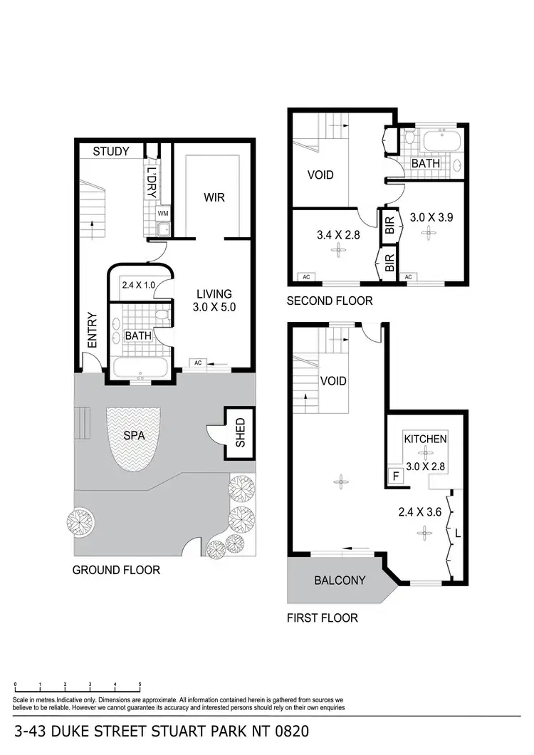 Floorplan of Homely townhouse listing, 3/43 Duke Street, Stuart Park NT 820