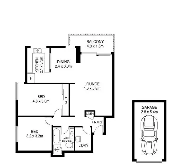 Floorplan of Homely apartment listing, 39a/168-172 Willarong Road, Caringbah NSW 2229