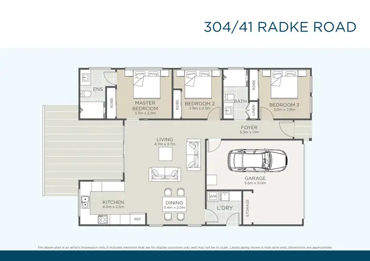 Floorplan of Homely retirement listing, 304/41 Radke Road, Bethania QLD 4205