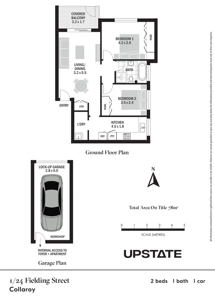 Floorplan of Homely apartment listing, 1/24 Fielding Street, Collaroy NSW 2097