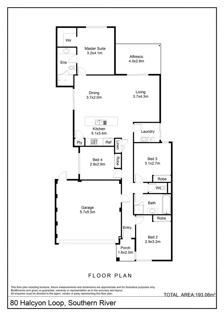 Floorplan of Homely house listing, 80 Halcyon Loop, Southern River WA 6110