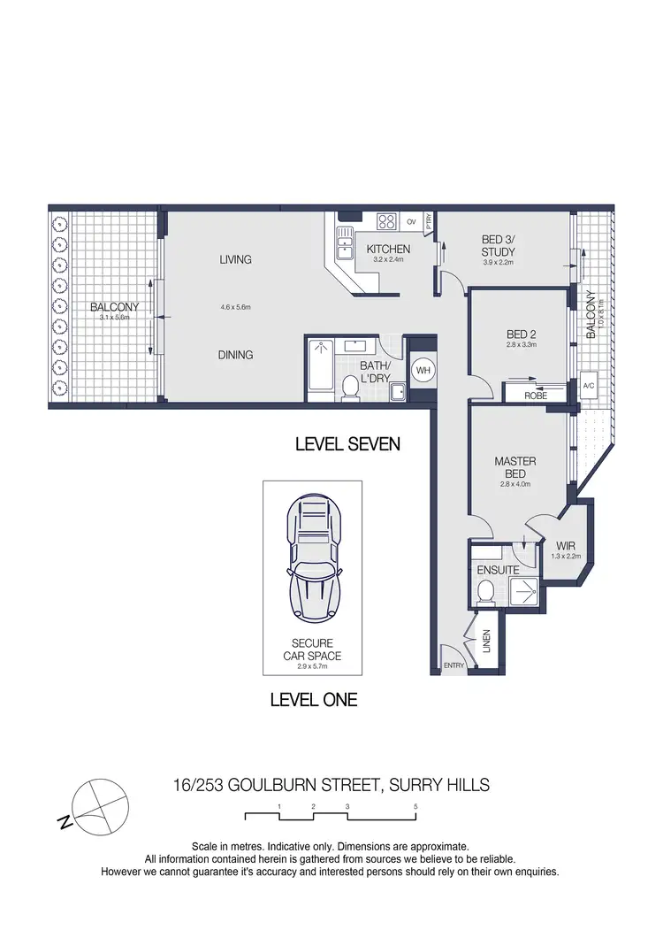 Floorplan of Homely apartment listing, 16/253 Goulburn Street, Surry Hills NSW 2010
