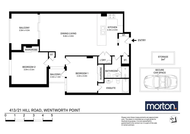 Floorplan of Homely apartment listing, 413/21 Hill Road, Wentworth Point NSW 2127