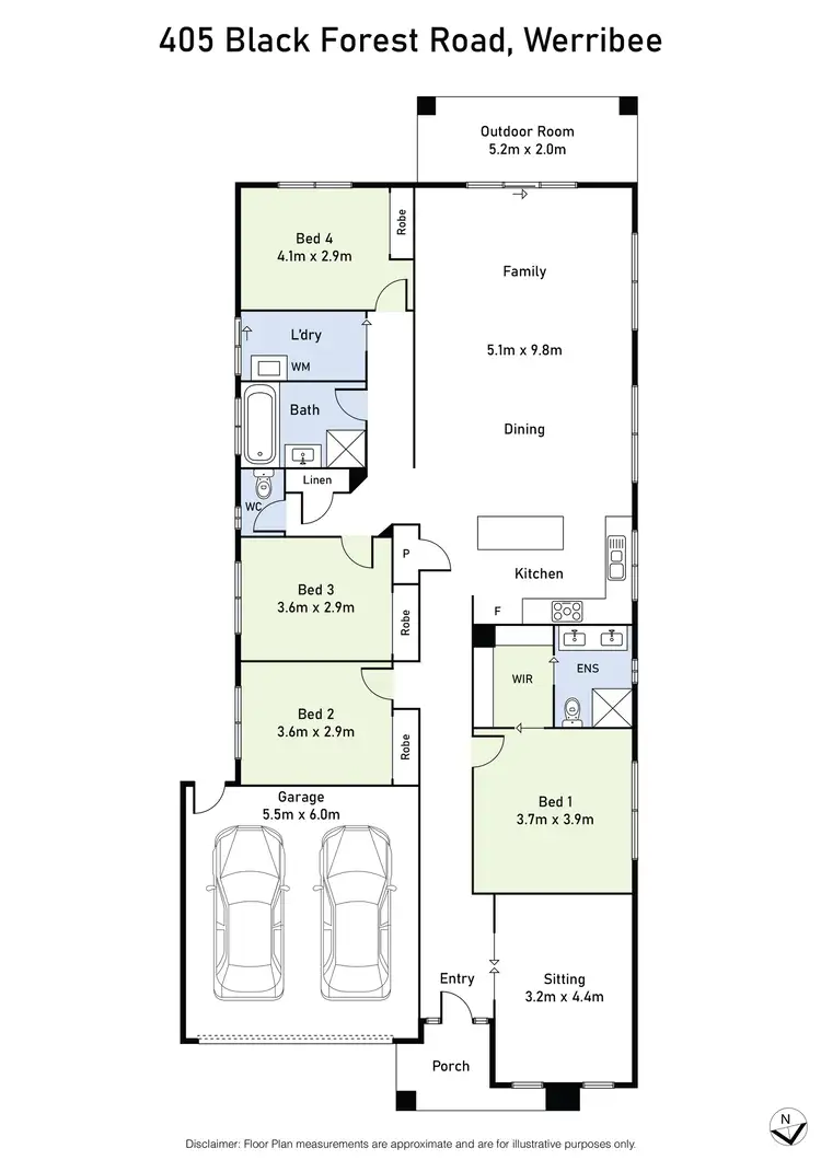 Floorplan of Homely house listing, 405 Black Forest Road, Werribee VIC 3030