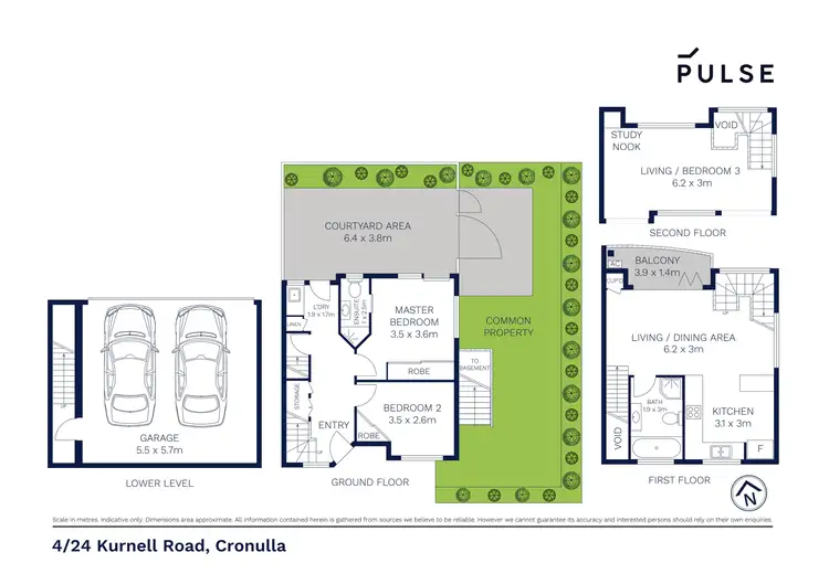 Floorplan of Homely townhouse listing, 4/24 Kurnell Road, Cronulla NSW 2230
