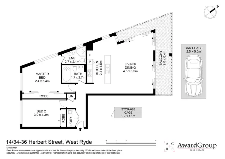 Floorplan of Homely unit listing, 14/34-36 Herbert Street, West Ryde NSW 2114