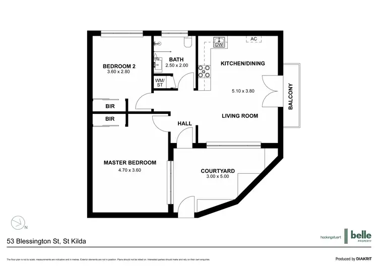 Floorplan of Homely apartment listing, 10/53 Blessington Street, St Kilda VIC 3182