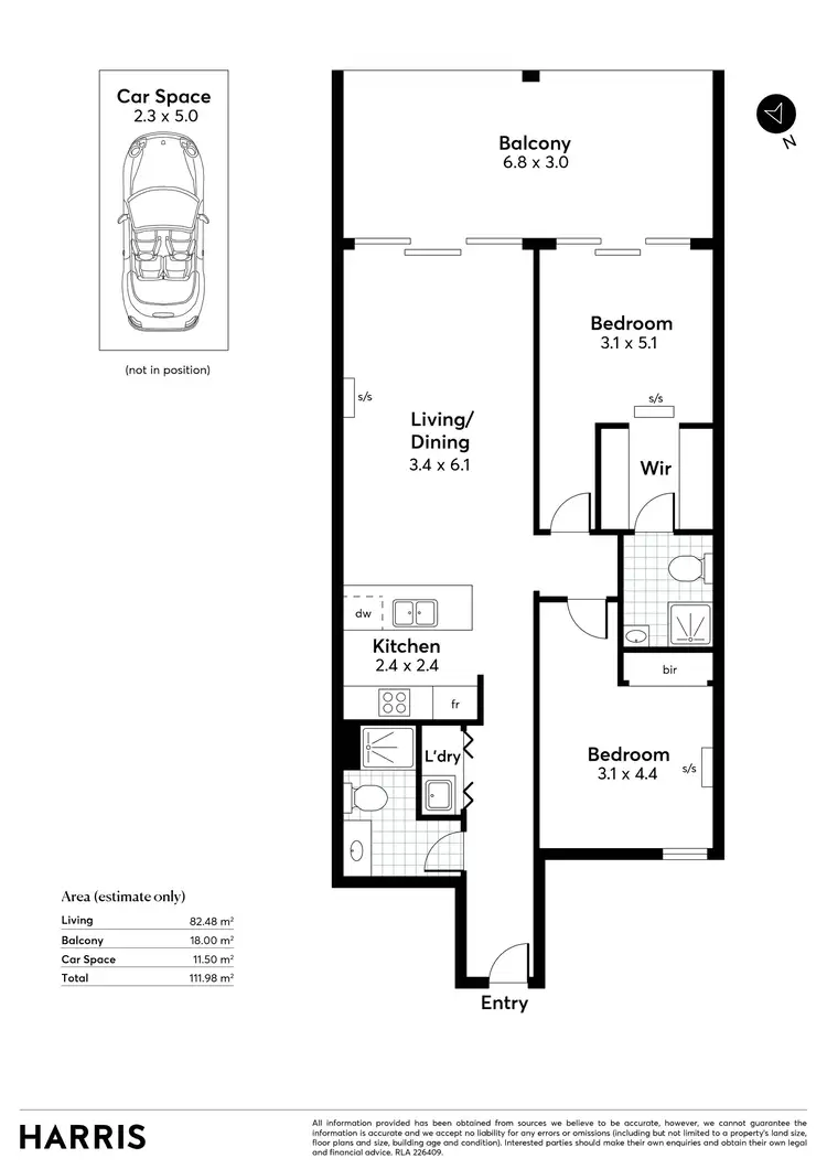 Floorplan of Homely apartment listing, 14/238 The Parade, Norwood SA 5067