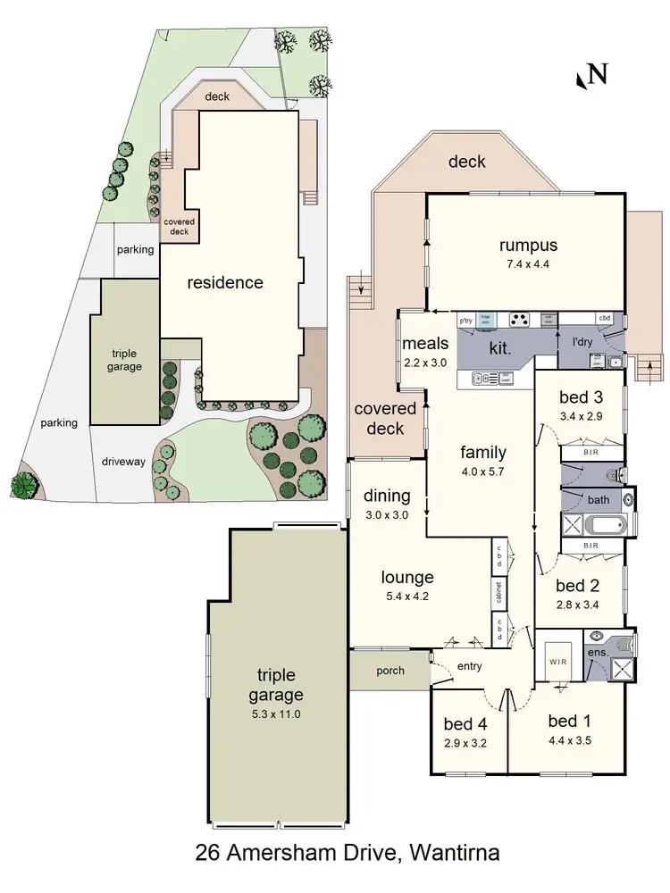 Floorplan of Homely house listing, 26 Amersham Drive, Wantirna VIC 3152