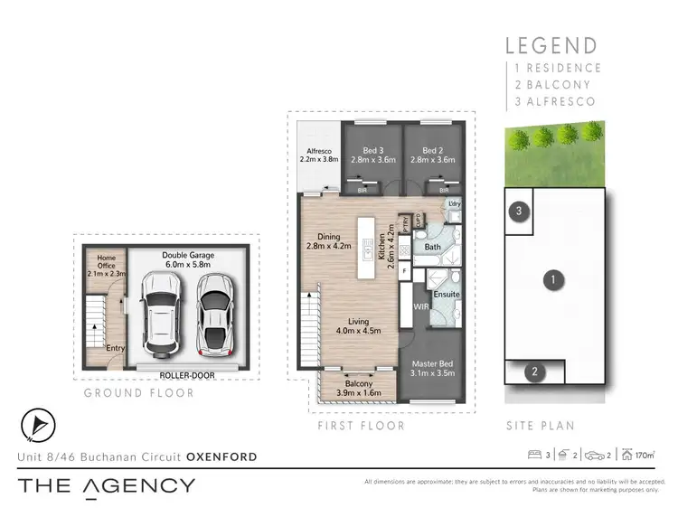 Floorplan of Homely townhouse listing, 8/46 Buchanan Circuit, Oxenford QLD 4210