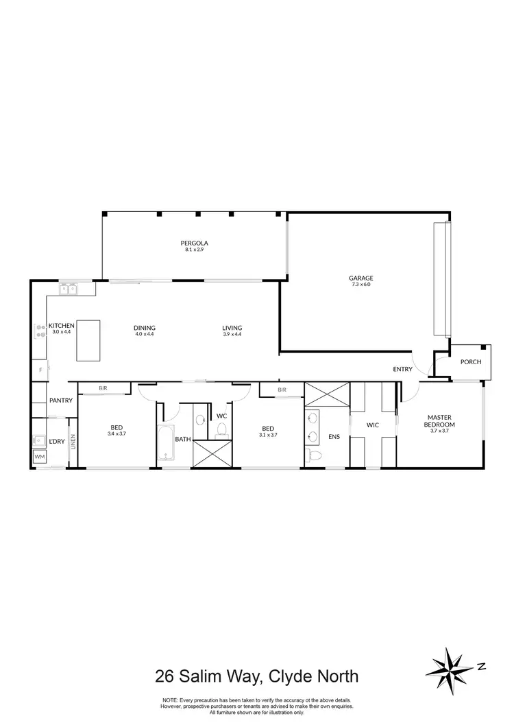 Floorplan of Homely house listing, 26 Salim Way, Clyde North VIC 3978