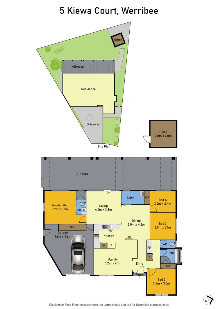 Floorplan of Homely house listing, 5 Kiewa Court, Werribee VIC 3030