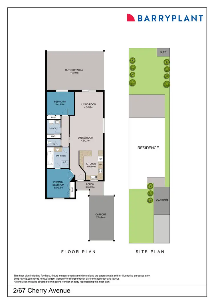 Floorplan of Homely unit listing, 67 Cherry Avenue, Mildura VIC 3500
