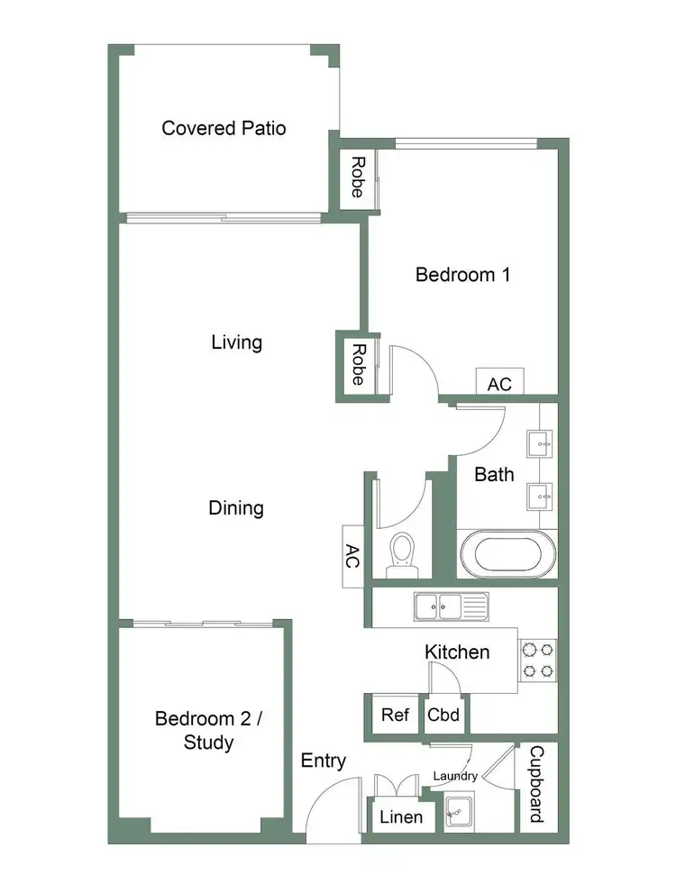 Floorplan of Homely apartment listing, 737/12 Gregory Street, Westcourt QLD 4870