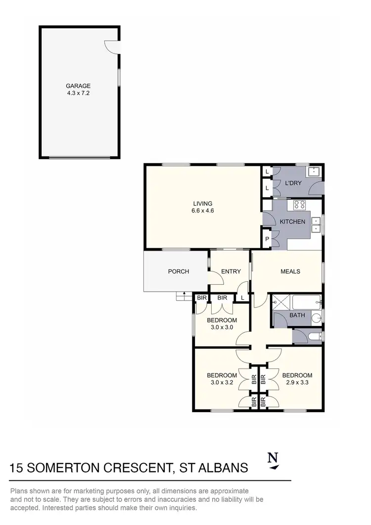 Floorplan of Homely house listing, 15 Somerton Crescent, St Albans VIC 3021