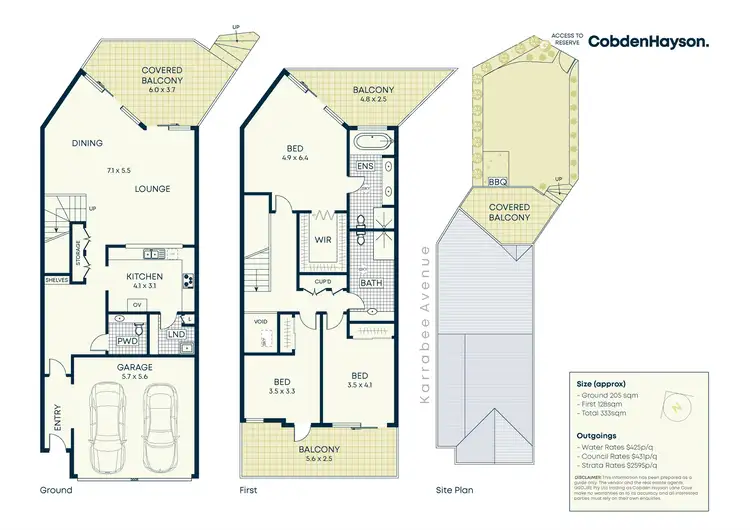 Floorplan of Homely townhouse listing, 6/22 Karrabee Avenue, Huntleys Cove NSW 2111