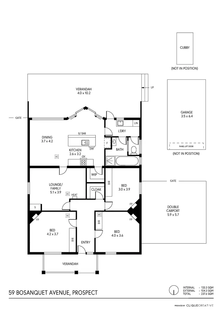 Floorplan of Homely house listing, 59 Bosanquet Avenue, Prospect SA 5082