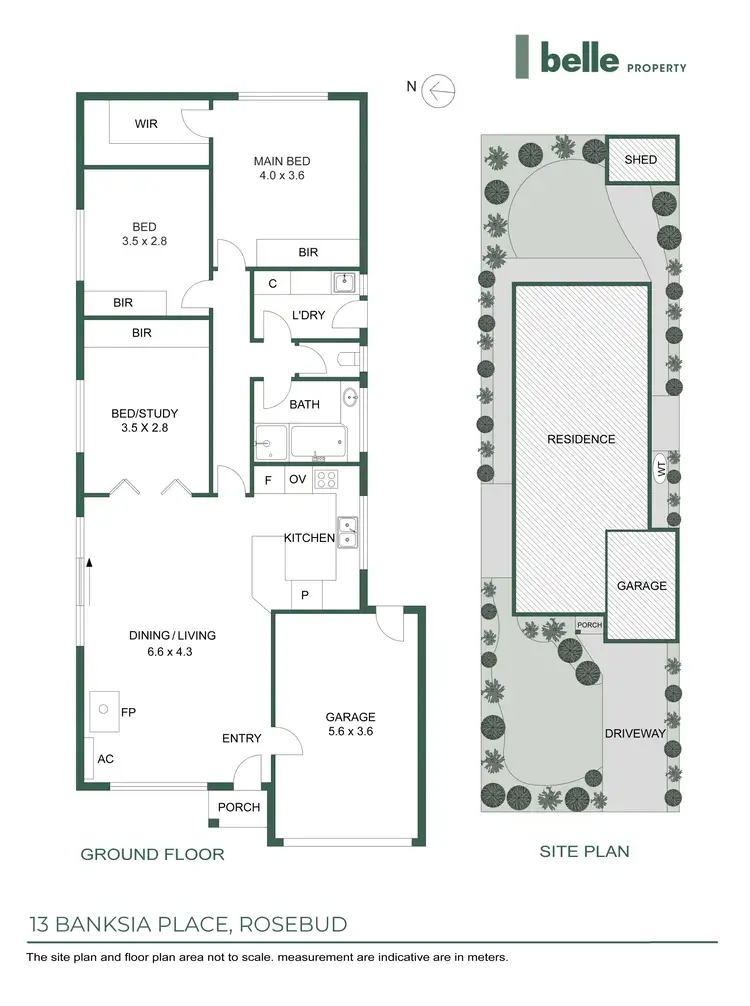 Floorplan of Homely house listing, 13 Banksia Place, Rosebud VIC 3939
