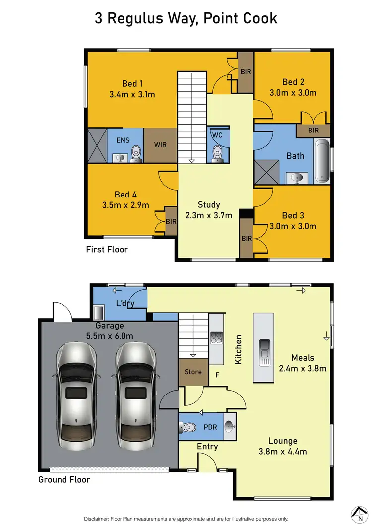 Floorplan of Homely house listing, 3 Regulus Way, Point Cook VIC 3030