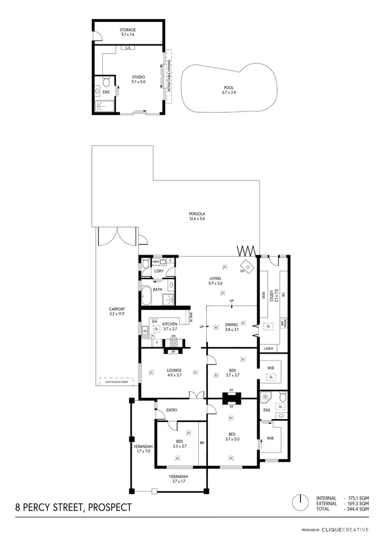 Floorplan of Homely house listing, 8 Percy Street, Prospect SA 5082
