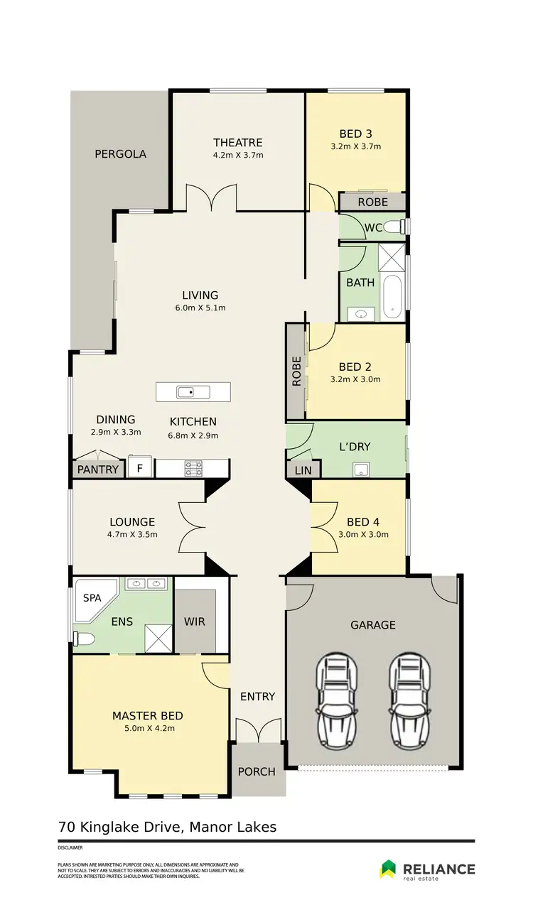 Floorplan of Homely house listing, 70 Kinglake Drive, Manor Lakes VIC 3024
