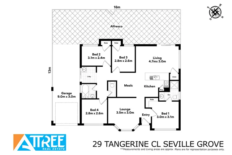 Floorplan of Homely house listing, 29 Tangerine Close, Seville Grove WA 6112
