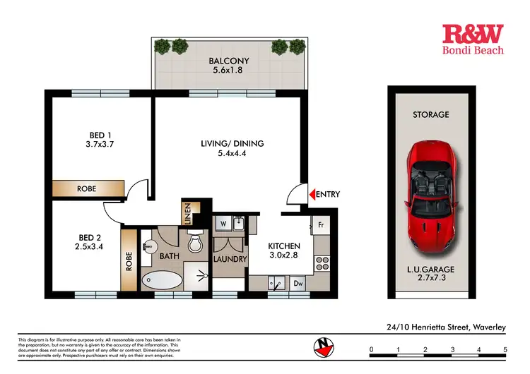 Floorplan of Homely apartment listing, 24/10 Henrietta Street, Waverley NSW 2024