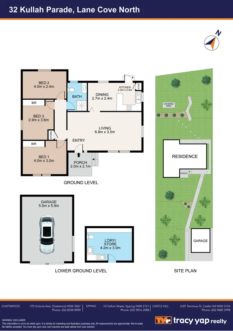 Floorplan of Homely house listing, 32 Kullah Parade, Lane Cove NSW 2066