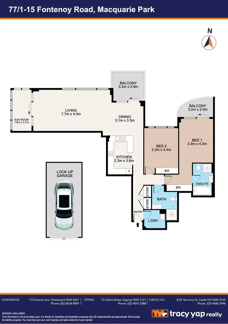 Floorplan of Homely apartment listing, 77/1-15 Fontenoy Road, Macquarie Park NSW 2113