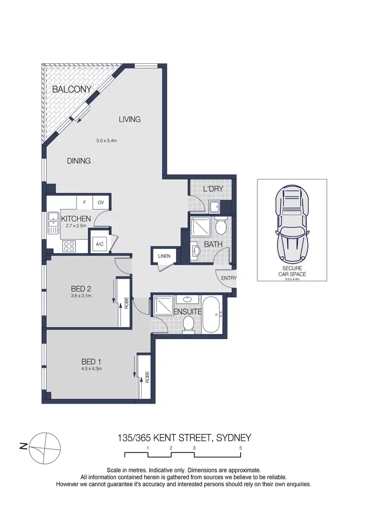 Floorplan of Homely apartment listing, 135/365 Kent Street, Sydney NSW 2000