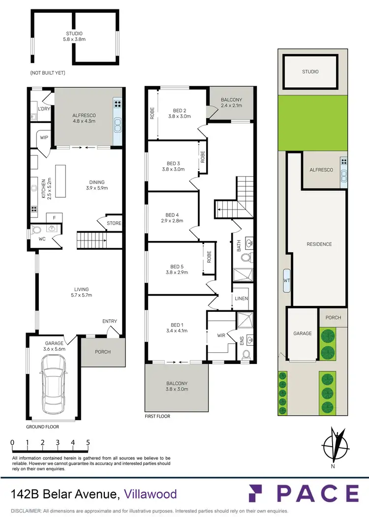 Floorplan of Homely semi-detached listing, 142B Belar Avenue, Villawood NSW 2163