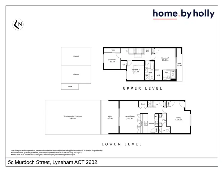 Floorplan of Homely townhouse listing, 5c Murdoch Street, Lyneham ACT 2602