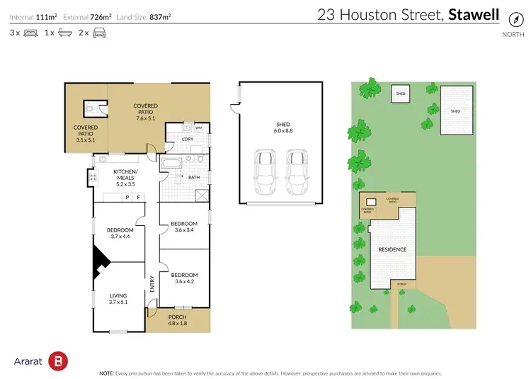 Floorplan of Homely house listing, 23 Houston Street, Stawell VIC 3380