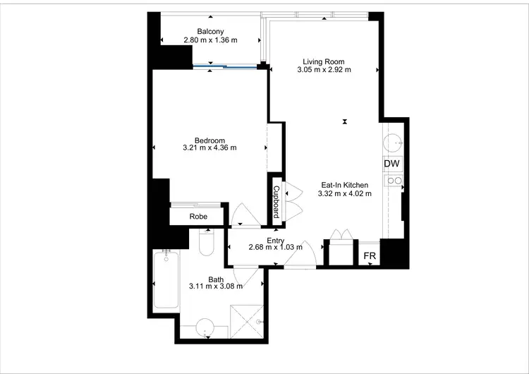 Floorplan of Homely apartment listing, 187 Kent Street, Sydney NSW 2000