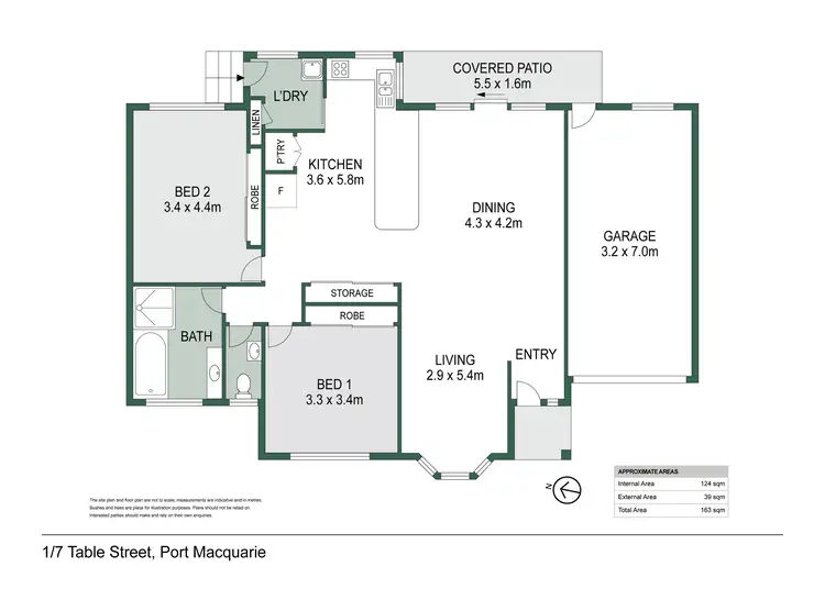 Floorplan of Homely villa listing, 1/7 Table Street, Port Macquarie NSW 2444
