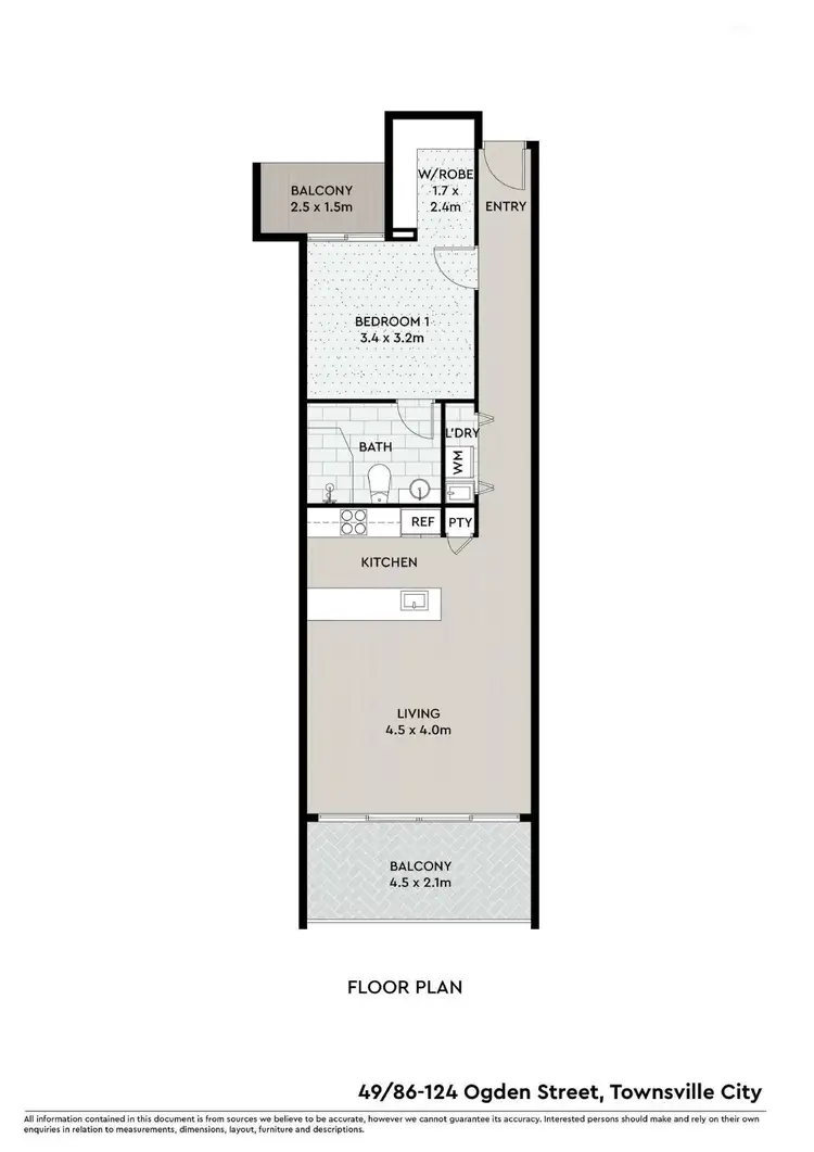 Floorplan of Homely unit listing, 49/86-124 Ogden Street, Townsville City QLD 4810