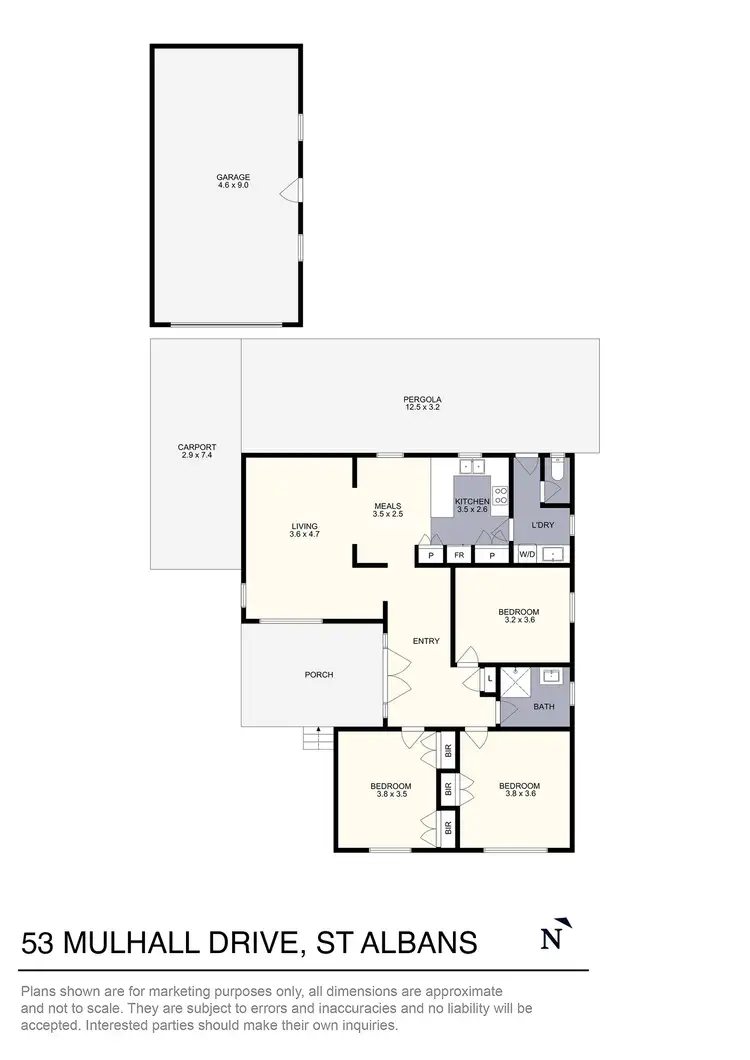 Floorplan of Homely house listing, 53 Mulhall Drive, St Albans VIC 3021