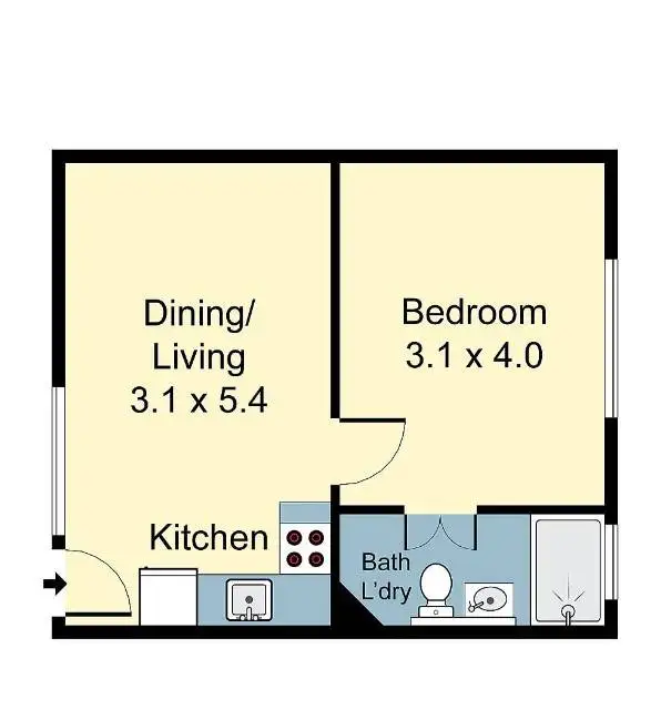 Floorplan of Homely unit listing, 33/85 Beauchamp Street, Marrickville NSW 2204