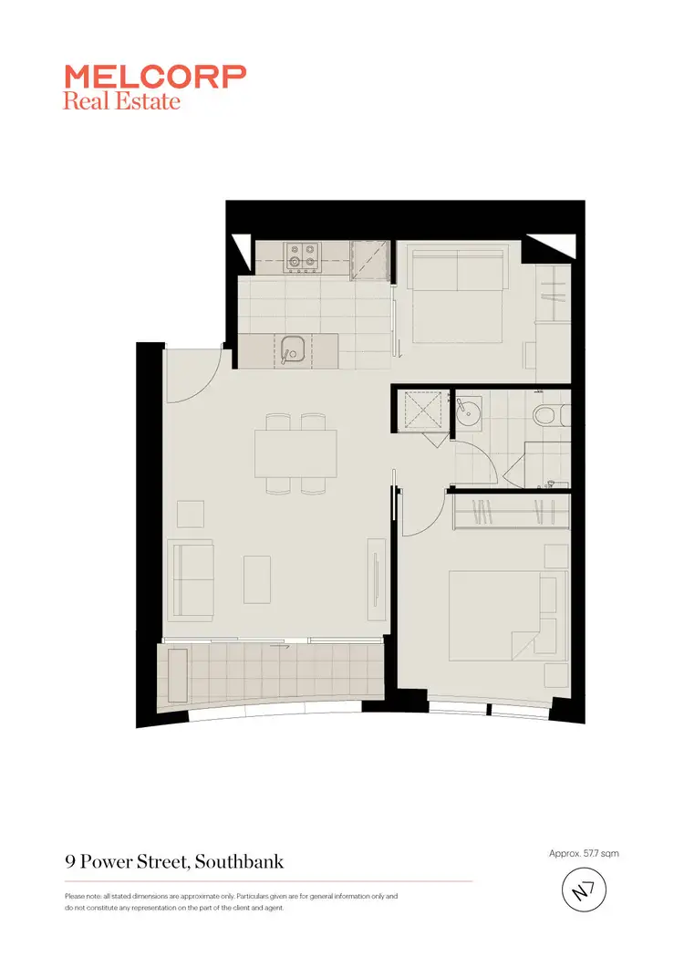 Floorplan of Homely apartment listing, 1612/9 Power Street, Southbank VIC 3006