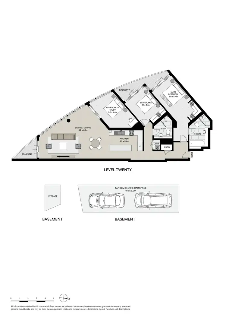 Floorplan of Homely apartment listing, 2001/3 Herbert Street, St Leonards NSW 2065