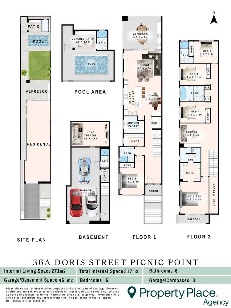 Floorplan of Homely semi-detached listing, 36A Doris Street, Picnic Point NSW 2213