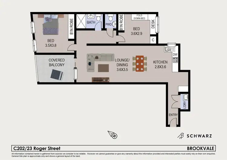 Floorplan of Homely apartment listing, C202/23 Roger Street, Brookvale NSW 2100